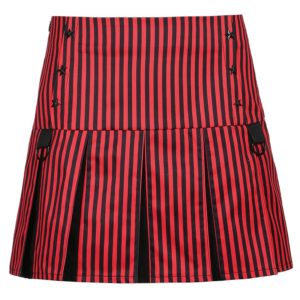 High Waist Striped Mini Skirt Full