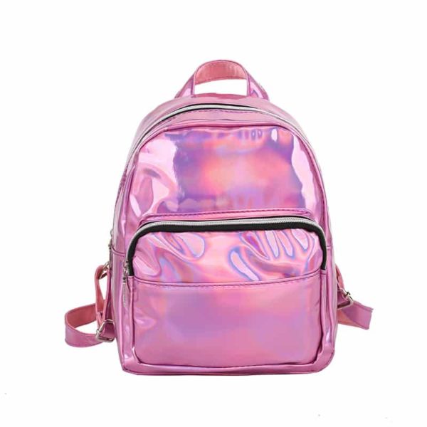 Holographic Mini Backpack Pink