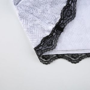 White Slip Lace Mini Dress Details 4
