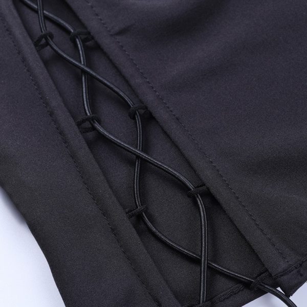 Black Underbust Corset Belt Details 5