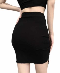 High Waist Ruched Mini Skirt 4