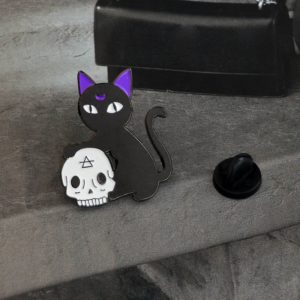 Cat Skull Pin