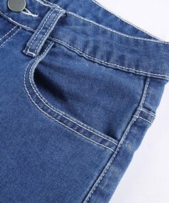 Loose Straight Jeans with Pockets Details 2