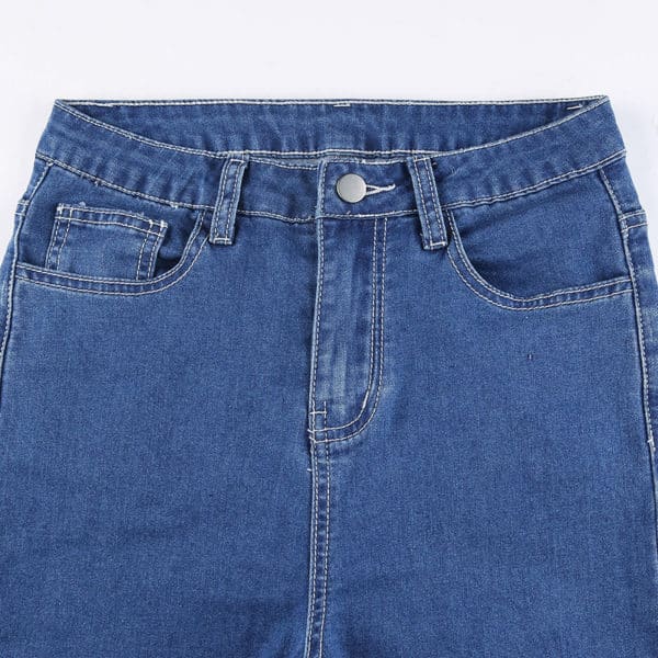Loose Straight Jeans with Pockets Details
