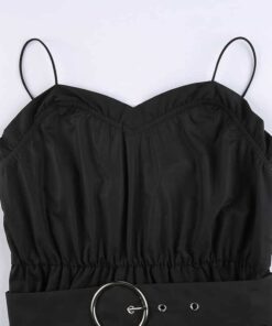Mini Dress Ruffle with Belt Details
