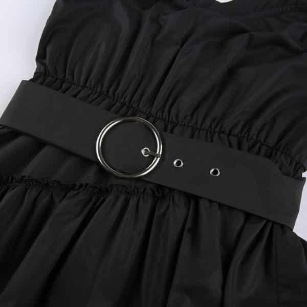 Mini Dress Ruffle with Belt Details 3