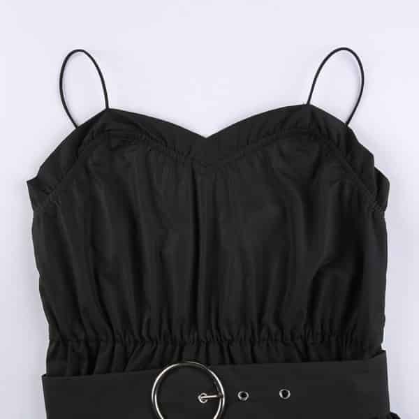 Mini Dress Ruffle with Belt Details