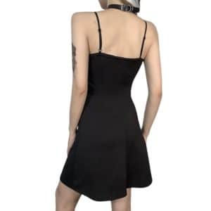 Web Spider Mini Dress with Bow Red Back