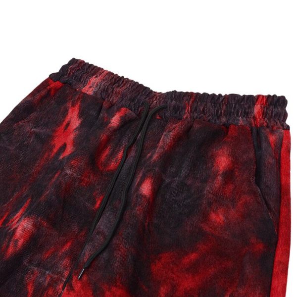 Black & Red Tie-Dye Trousers Details 2