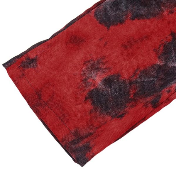 Black & Red Tie-Dye Trousers Details 3