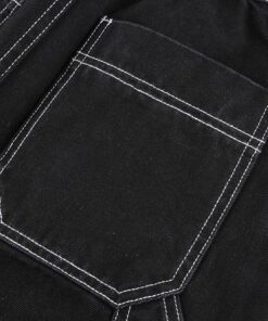 High Waist Wide Leg Black Trousers Details 4