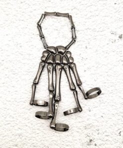 Metal Hand Bones Adjustable Bracelet Black 2