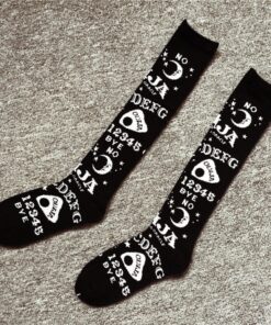 Ouija Black Cotton Socks