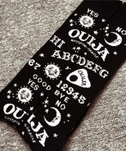 Ouija Black Cotton Socks 6