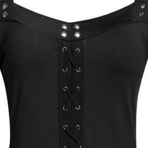 Gothic Floral Lace Sleeve Dress Black Details