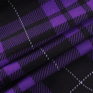 Lace-up Plaid Purple Mini Skirt Details 6