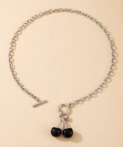 Black Cherries Chain Necklace Details