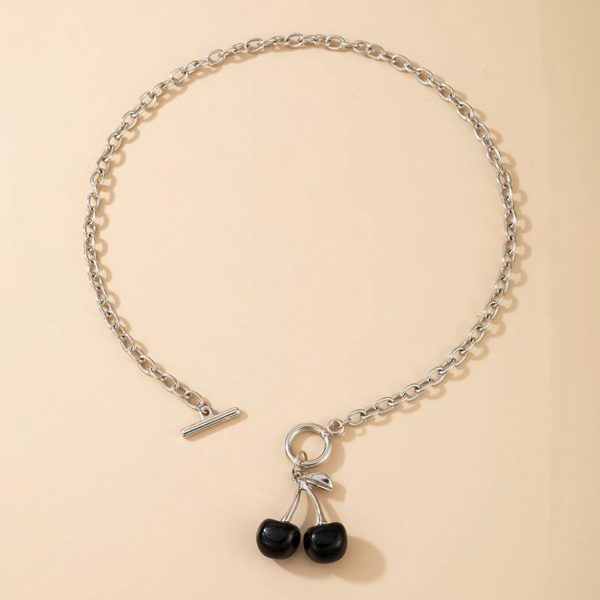 Black Cherries Chain Necklace Details