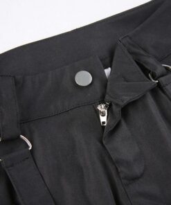 Low Waist Cross Tie-up Cargo Pants Details 3