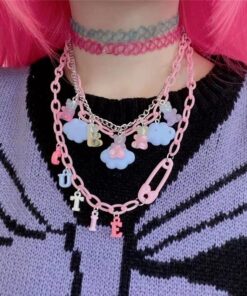 Pastel Cloud Bear Cutie Pendant Necklace