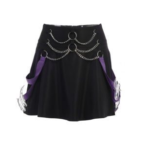 Purple Crop Top and Skirt Set Full