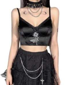 Rose Embroidered Cropped Camisole 2