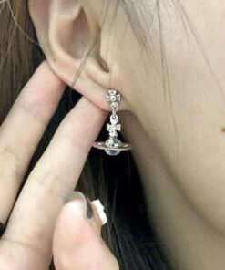 Saturn Crystal Drop Earrings