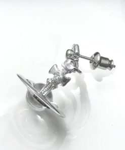 Saturn Crystal Drop Earrings Details 2