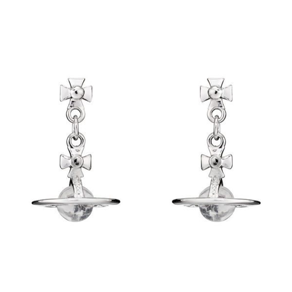 Saturn Crystal Drop Earrings Full