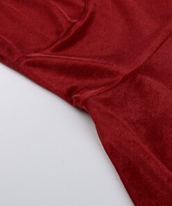 Velvet Pentagram Mini Dress Red Details 3