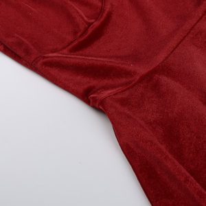 Velvet Pentagram Mini Dress Red Details 3