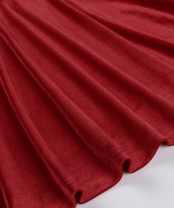 Velvet Pentagram Mini Dress Red Details 4