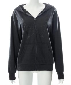 Butterfly Zip Up Hoodie with Horns 2