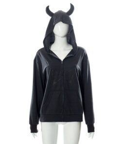 Butterfly Zip Up Hoodie with Horns