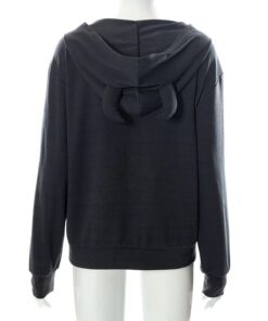 Butterfly Zip Up Hoodie with Horns 4