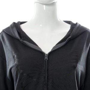 Butterfly Zip Up Hoodie with Horns Details