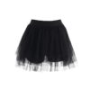 High Waist Black Mesh Mini Skirt