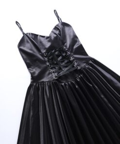 High Waist Lace-up Corset Party Dress Details