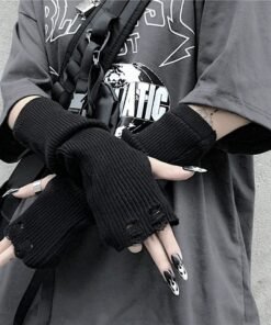 Knitted Finger less Wrist Gloves 6