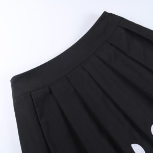 Lunar Phase Pleated Mini Skirt Details