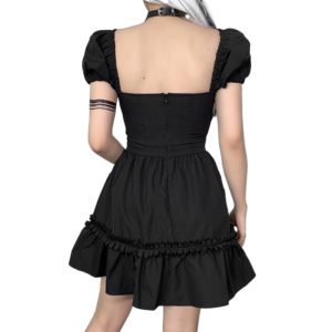 Puff Sleeve Corset Mini Dress 3