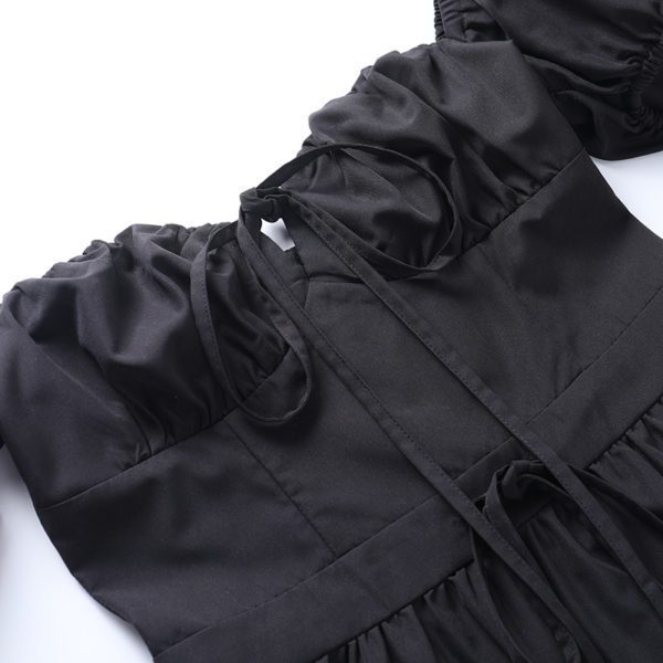 Puff Sleeve Corset Mini Dress Details 3