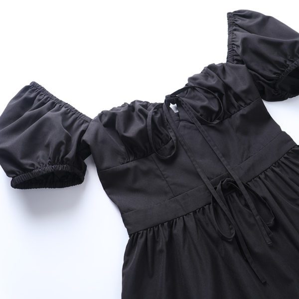 Puff Sleeve Corset Mini Dress Details
