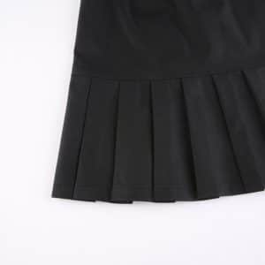 High Waist Eyelet Pleated Mini Skirt Details 3