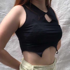 Hollow Out Cropped Tank Top