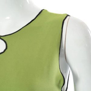 Hollow Out Cropped Tank Top Green Details 2