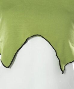 Hollow Out Cropped Tank Top Green Details 3