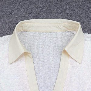 Turn-down Collar White Ruched Crop Top Details