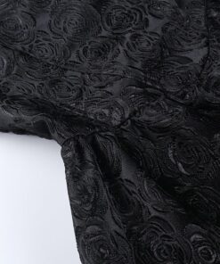 Black Roses Slim Dress Details 4