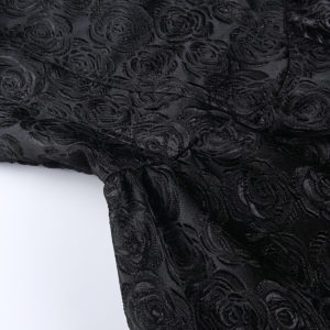 Black Roses Slim Dress Details 4